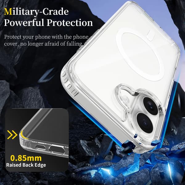 Kompatibelt med iPhone 17 Magsafe Mobilskal Transparent transparent