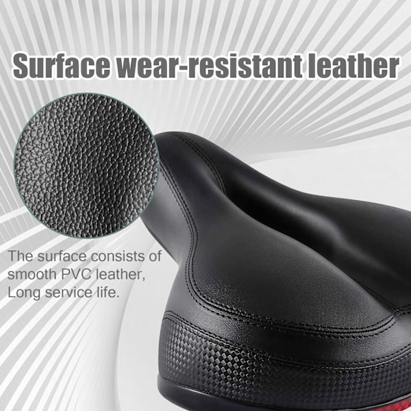 Bicycle Saddle Wide and Shock-Absorbing Black