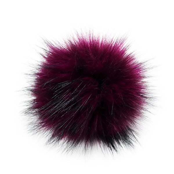 DIY stickningshattar accessoarer-Faux Fake Fur Pom Pom Ball med tryckknapp