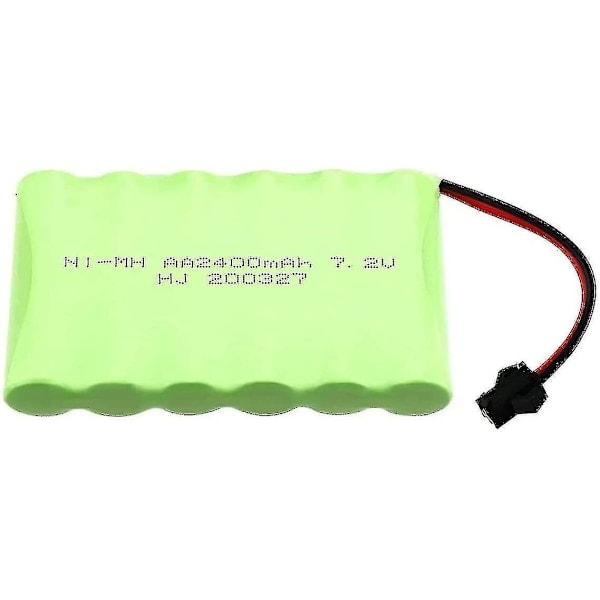 Laddningsbart batteri 7.2v 2400mah Ni-mh Aa med Sm-2p 2-stiftskontakt och USB-laddningskabel för RC-lastbilar WG