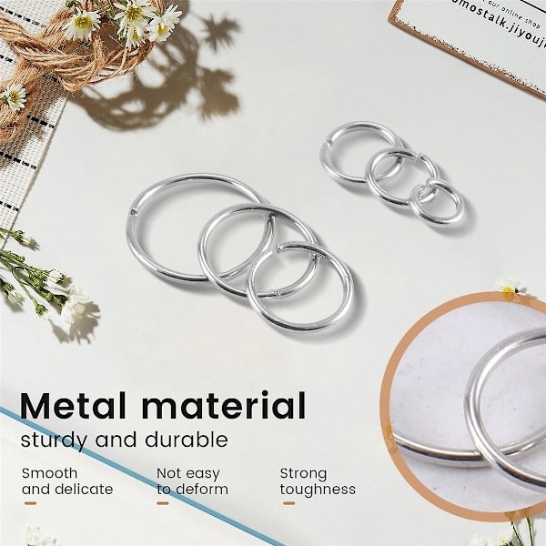 1390 stk. O-ring konnektorer metal åbne springringe sæt metal springringe til smykkefremstilling konnektorer sølv