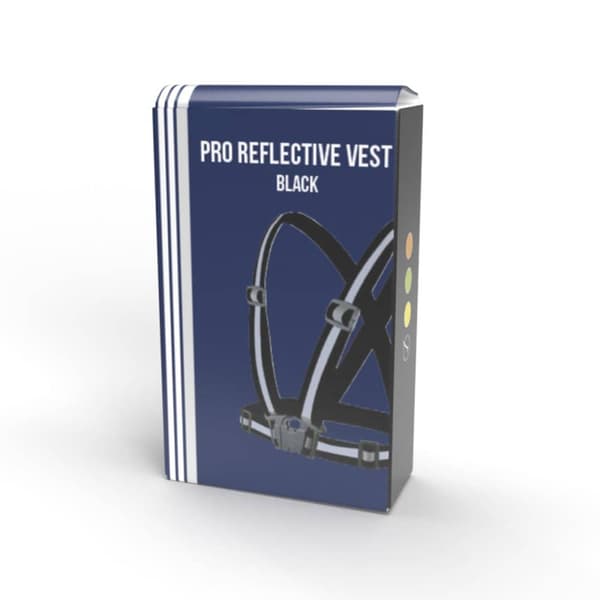 Refleksvest / refleksseler til løb og cykling - sort