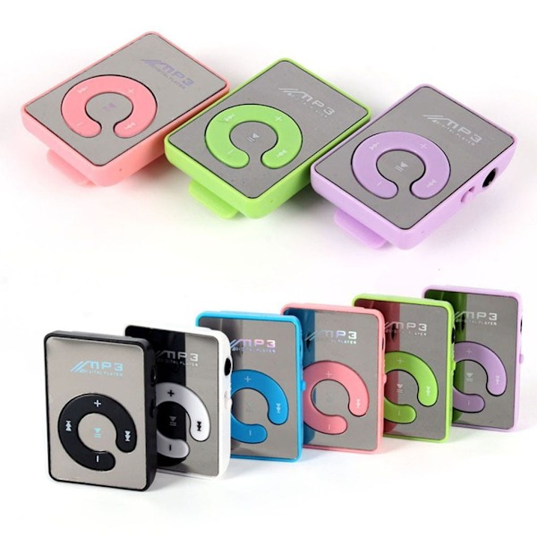 Spegelspegel USB MP3-spelare Sportstöd 8GB Stöd 8GB TF-kort MP3-spelare TF-kort Bärbar Mini Musikmediaspelare