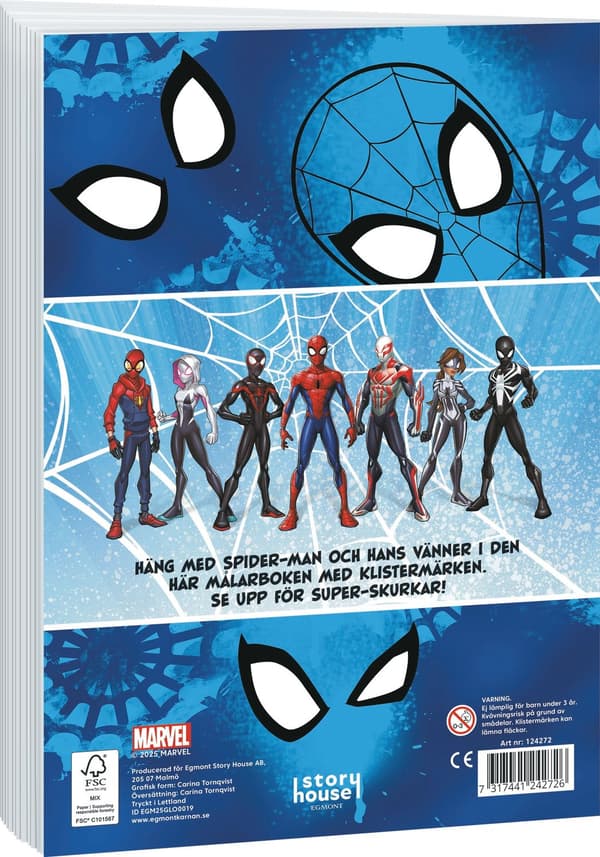 Hämähäkkimies Värityskirja tarroilla multifärg multicolor