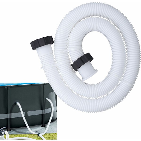 Ersättningsslang för poolpump för Intex 1,5 tum diameter Ersättningsslang för ovanjordspooler Vit 1,5 m/4,9 fot