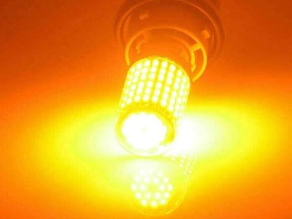 Bau15s gule blinklys Canbus LED-lamper 12v py21w diadem silver Silvergrå
