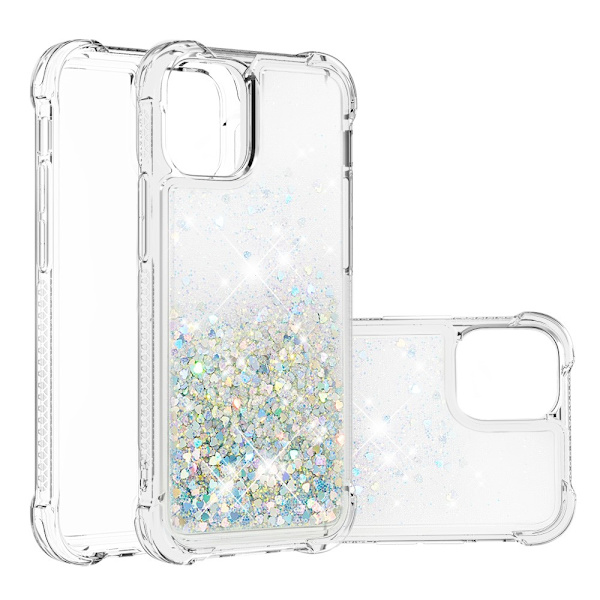 Glitter Bling TPU-deksel iPhone 13 Sølv