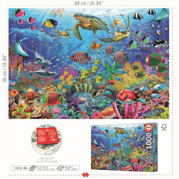 Tropical Fantasy Turtles Pussel 1000 bitar 19266 multifärg Multifärg multicolor