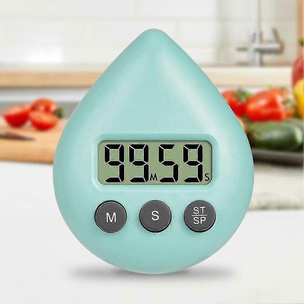 Digital dusjklokke med timer, vanntett timer med alarm og sugekopp Green