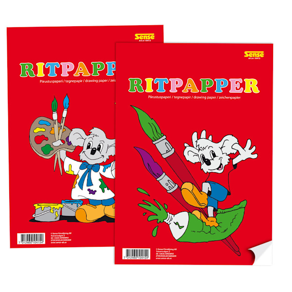 Tegnepapirblok multifärg multicolor