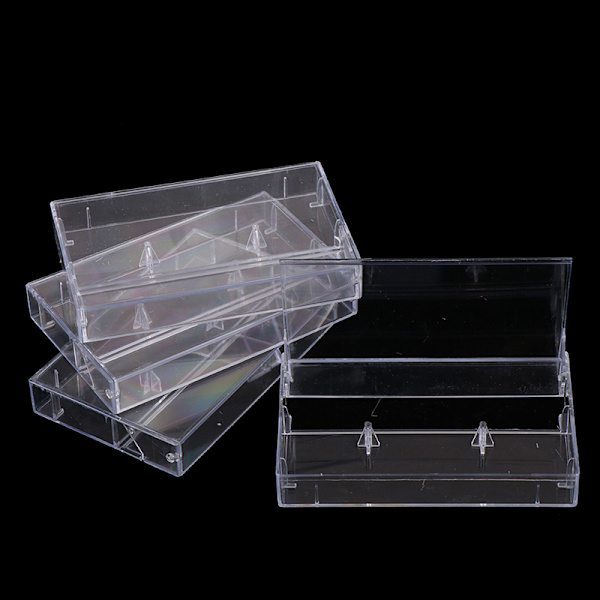 10-pack transparent kassettbandsförvaringslåda 10pcs