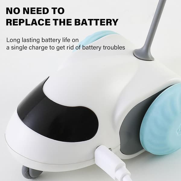 Kattleksak med dragfunktion – Robotleksak för aktiv kattlek【zz】 blå