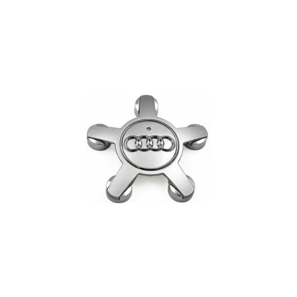 Sett med 4 navkapsler 4f0601165 N hjul emblem, for 135mm navkapsler for Audi (Sølv)