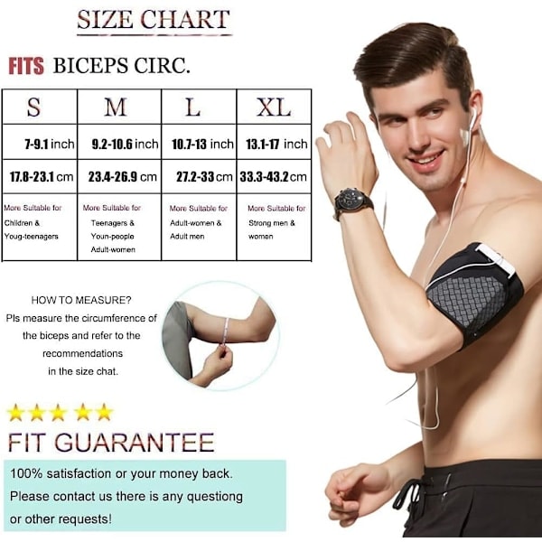 Universellt sportarmband för alla mobiltelefoner. Telefonarmband för löpning, fitness och gymträning. Passar telefoner upp till 7 \" rosa garn M