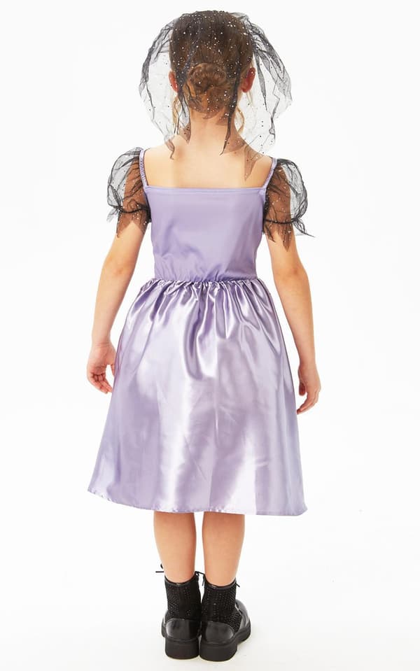 Brudklänning goth (5-6 år) halloweenklänning häxa 350