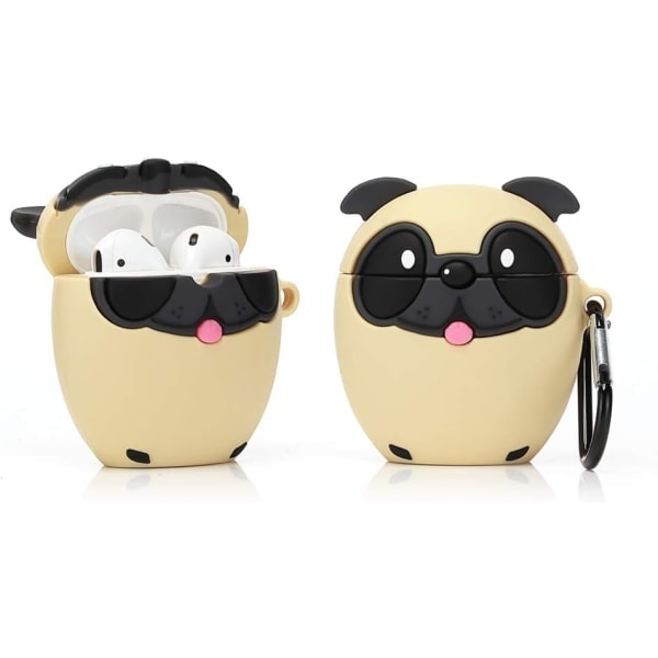 Tecknat skyddsfodral för AirPods 2:a/1:a generationen - Mops