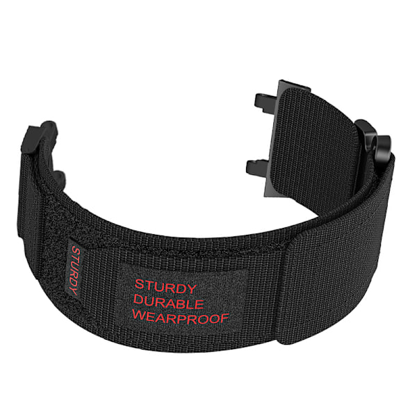 Woven Nylon Watch Strap for Amazfit T-Rex 3 - Grey Svart Sort