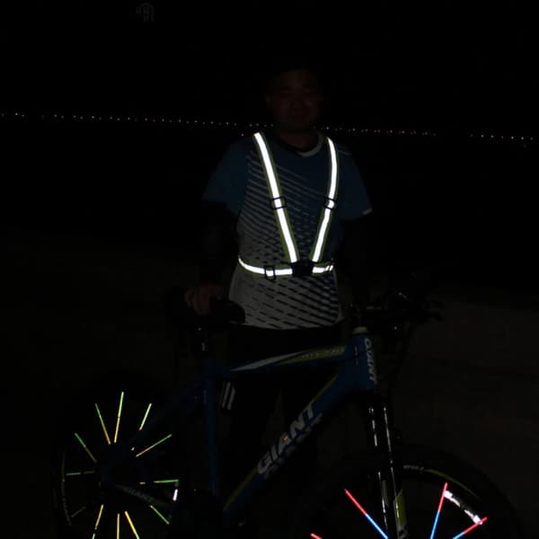 Reflexväst / reflexsele för löpning och cykling - svart