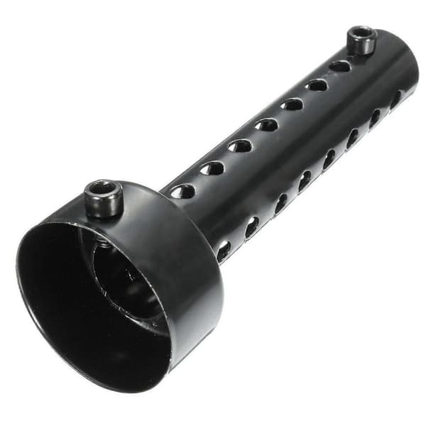 2x Universal Motorcykel Udstødningsrør Lyddæmper Db Killer Silencer 48mm Sort