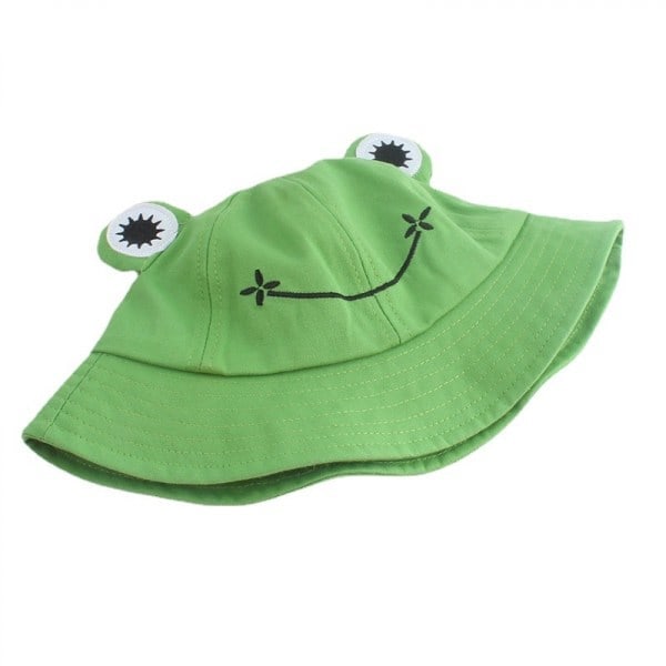 Voksen Tenåring Froskehatt, Søt Froskebøttehatt, Bomulls Bøttehatt Morsom Hatt Bøttehatt Menn Kvinner (Grønn) SQBB