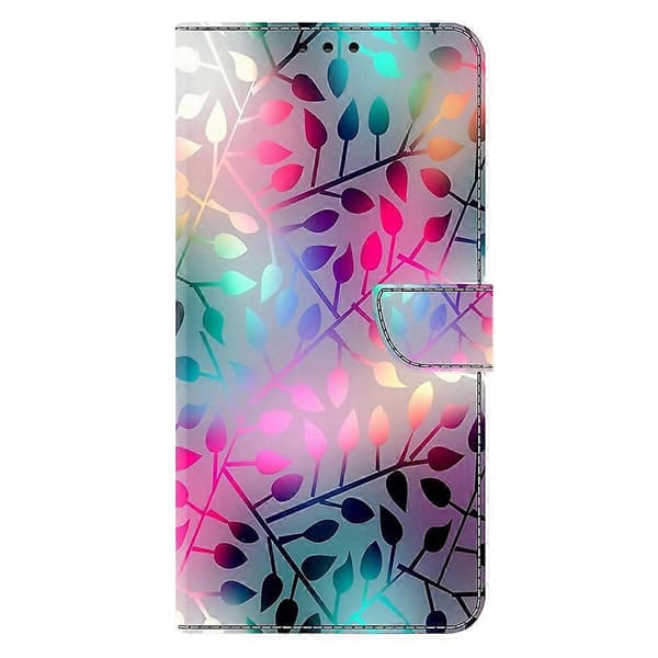 Kompatibelt med iPhone 17 Pro Max Fodral Magnetlås 3D-mönster Läder Plånboks Telefonskal Multicolor Maple Leaf