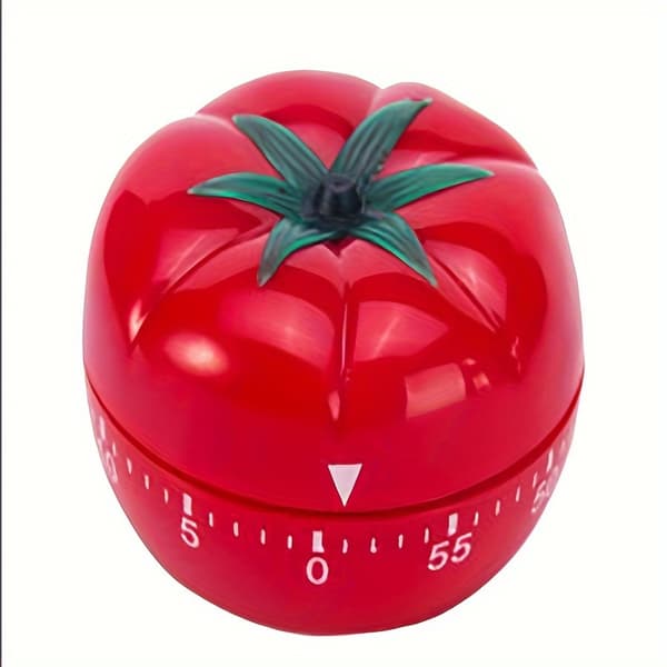 1 stk. Sød tomatformet køkkentimer - optræksmekanisme, roterende påmindelse kompatibel med madlavning og studie-tidsstyring 1pc Red Small Pack