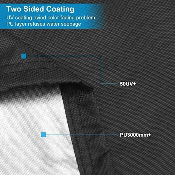Grillöverdrag, Gasolgrillöverdrag, Grillskydd, Vattentätt Anti-UV-överdrag för Weber, Holland etc. (7168cm), 190g