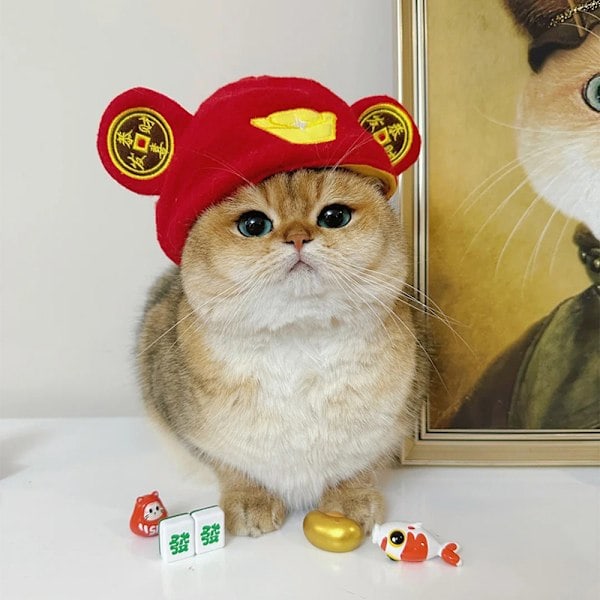 Pet Headwear - Söt Kostym för Katter och Små Hundar Modell 7