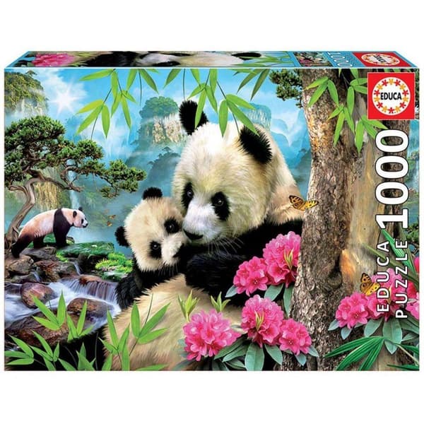 Morning Panda Puslespill 1000 multifarget Multifärg multicolor