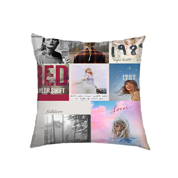 2024 Taylor Swift Putetrekk Sofa Bil Hjem Kontor Dekorasjoner Swiftie Fans Gave 45x45cm E