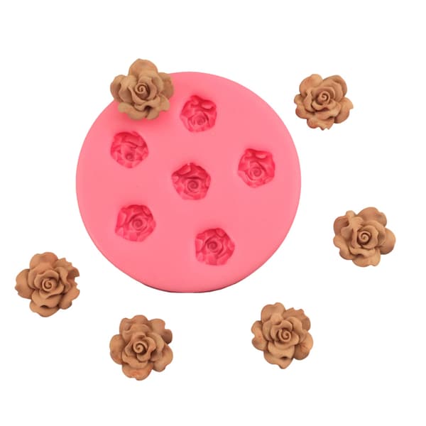 Mini 3D rose-formet silikoneform, blomstrende rose chokoladeform D