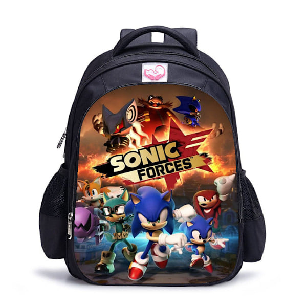 Sonic the Hedgehog Rygsæk Skoletaske Bogtaske Børn BL L B