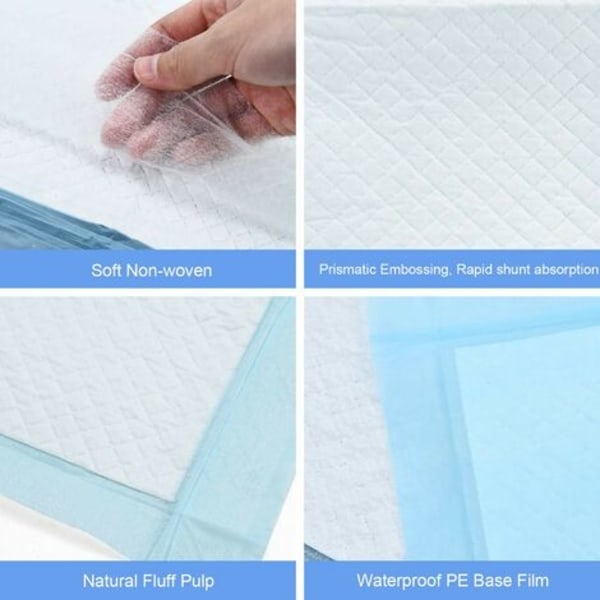 100-pack engångsunderlägg för bebisar. Storlek: 33x45 cm