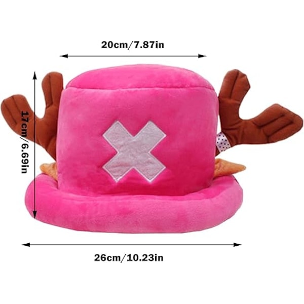 Anime Chopper Hatt, One Piece Chopper Cosplay Hatt, Vintermössa för Flicka, Kvinnor, Presenter till Fest