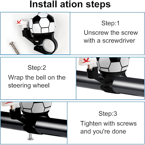 2 st Cykelklocka Fotboll Cykelklocka Barncykelklocka Cykelklocka Cykelklocka, Klockan Ljudet Är Klart Och Högt, För De Flesta Cyklar