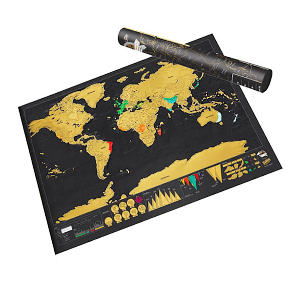Scratch Map, Scratch map, Scratch map - World map 105