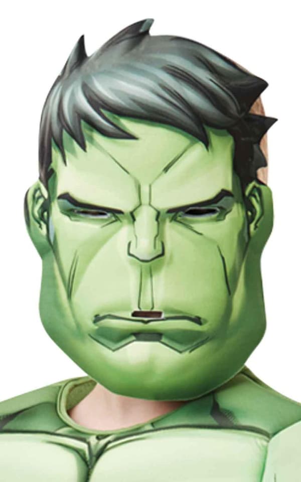Hulk deluxe cl (9-10 år) vadderad dräkt med mask Hulken 372