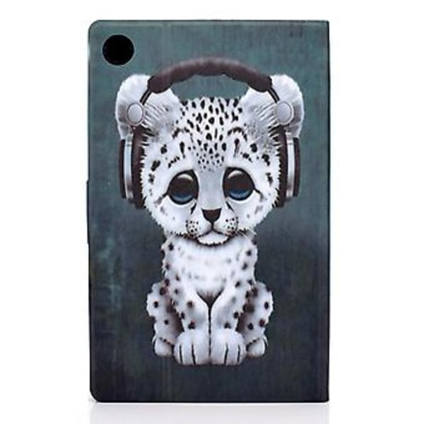 Läderfodral för Samsung Galaxy Tab A9+ surfplatta (Music Leopard)