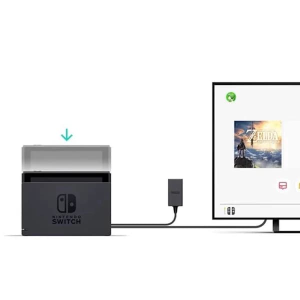 Original Nintendo Switch TV-dock, bærbar Nintendo Switch TV-dock (Switch TV-dock inkluderet)