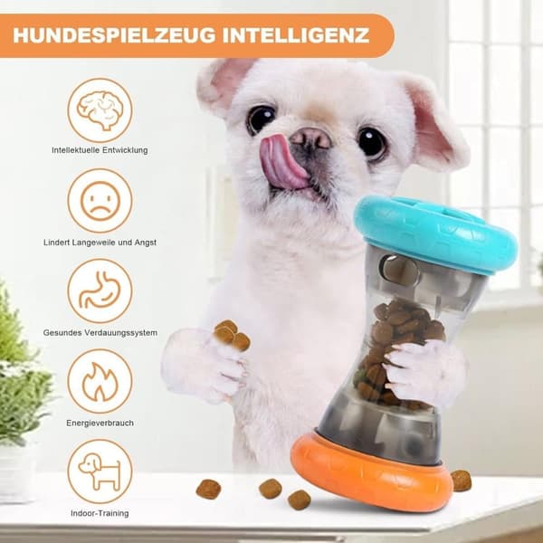 Interaktiv Hundleksak / Aktiveringsleksak – Rullande Foderautomat som Främjar Hundens Intelligens