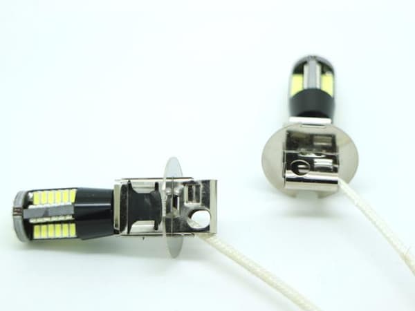 H3 Dimljus LED 6000K med 57st 3014smd chip 2-pack Superpris!! silver Silvergrå