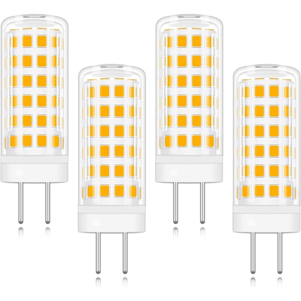 4-pak 9W GY6.35 fatning LED-pære AC/DC 220V varm hvid 3000K svarende til 9W halogen erstatningspære [Energiklasse A+]