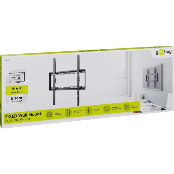 TV-seinäteline Basic FIXED (M)