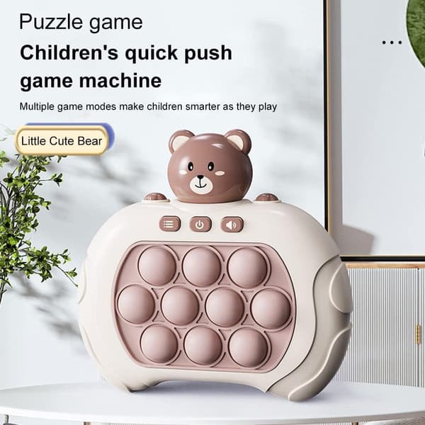 Spil - Pro Light Up Game Quick Push Fidget Spil Brun Brown BRUN BJÖRN