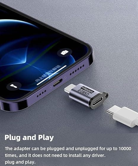 5 kpl USB-adapterisarja – Typ-C & Micro - Lightning, Mini & Typ-C – Yhteensopiva Android/iOS-laitteiden kanssa
