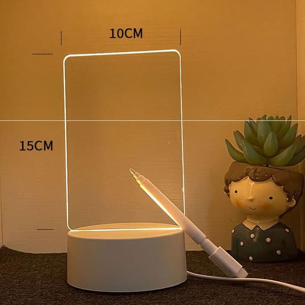 Luova LED-yövalo USB-viestitaululla Shape 2