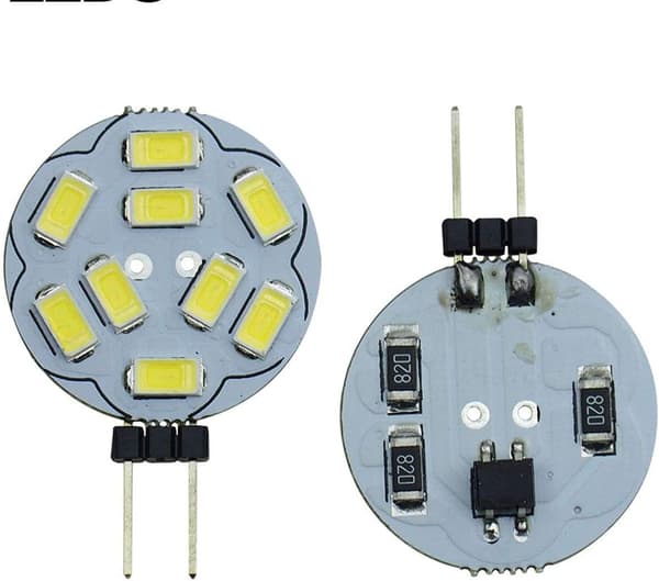 10-pak G4 9 LED SMD 5730 12V AC/DC Dobbeltstift Base Indbyggede Loft LED-lamper 20W Halogenpære Erstatning