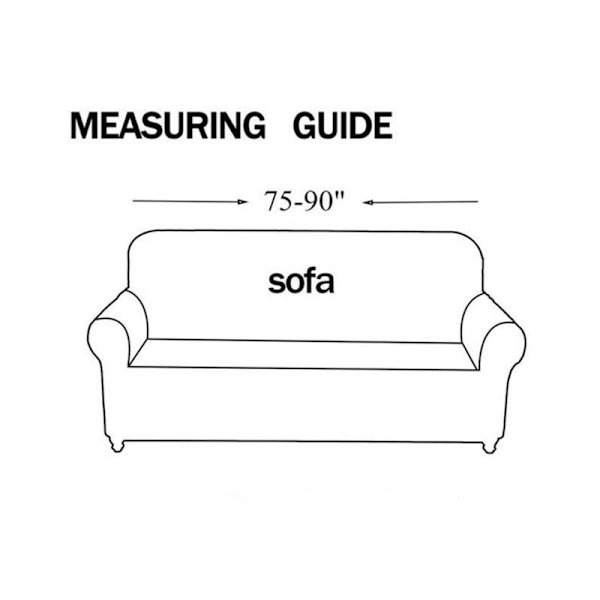 1 st Soffaöverdrag i beige, elastiskt, för 3-sits soffa, storlek 190 cm till 230 cm, för vardagsrum och sovrum