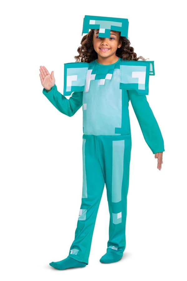 Utklädningsdräkt Diamond Armour 4-6 år MultiColo MultiColor S (4-6år)
