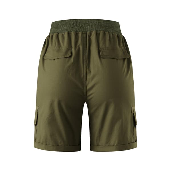 Dameløse shorts til vandreture, med lommer, afslappede, mellemlange, hvide. White M